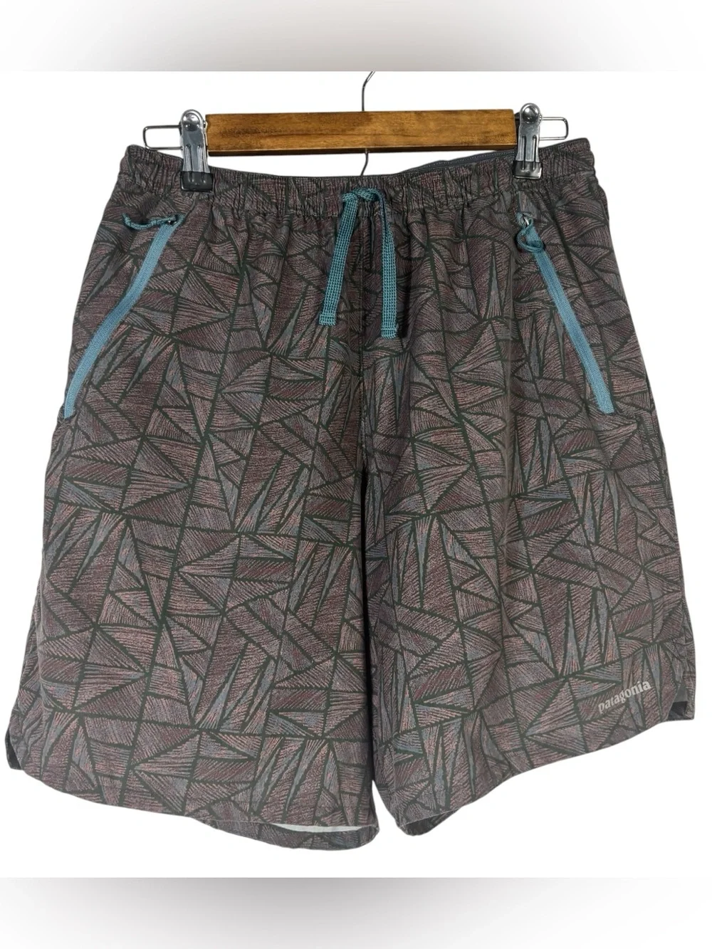 Patagonia Brown Blue Geometric Nine Trails 8